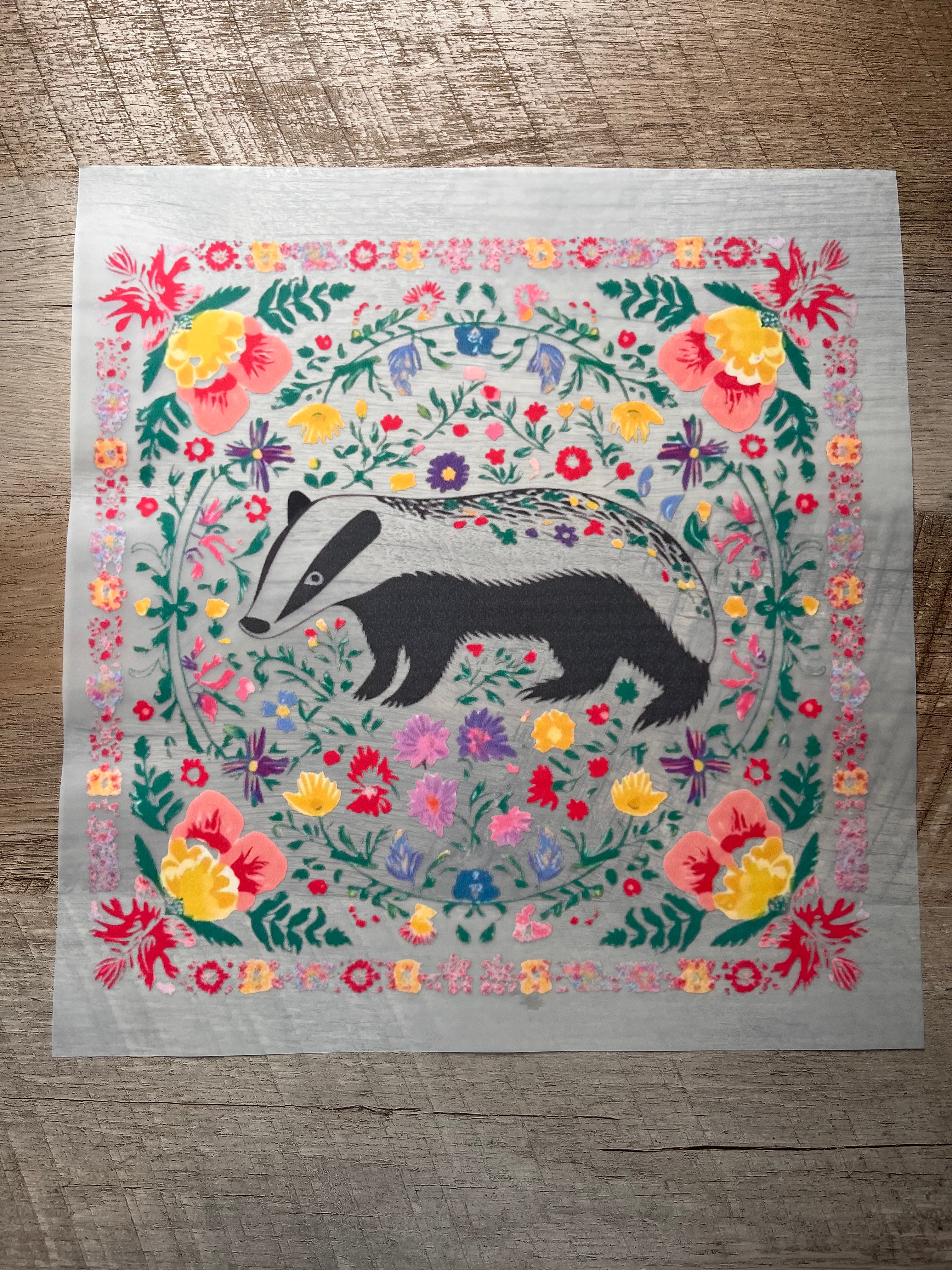 Floral Honey Badger